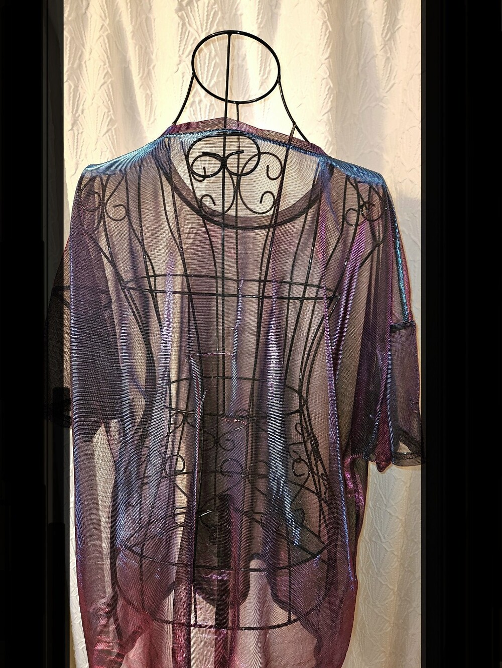 SHEIN Curve Iridescent Blue & Magenta Knit Top - Picture 8 of 9